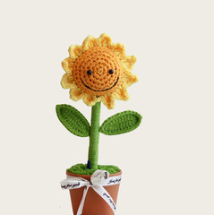 教师节圆珠笔水笔手工编织盆栽笔办公室桌面小摆件生日夜市小礼品