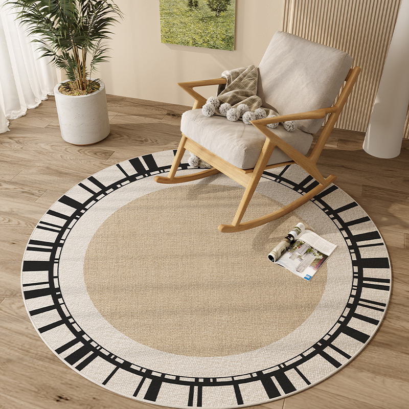 구조화된 벨기에 벨벳 카펫 - 원형