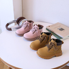 男童马丁靴春秋季新款女宝宝短靴女童小黄靴儿童靴子小童单靴