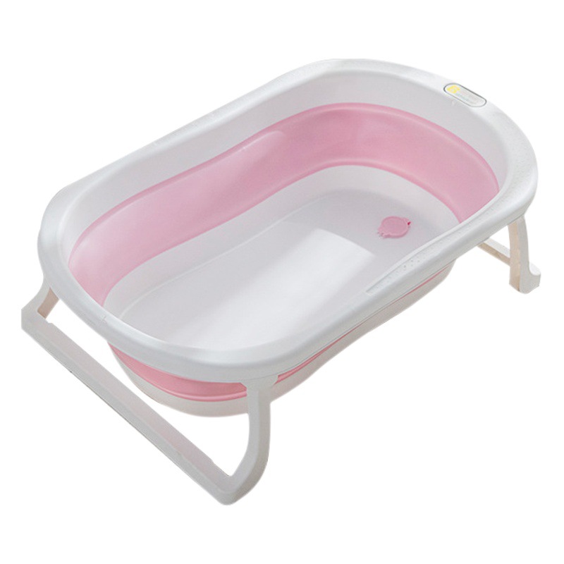 Temperature-Sensing Baby Bath Tub Foldable Large Size for Newborns and Young Children Home Use Foldable Bath Tub