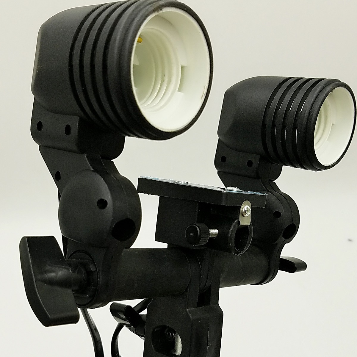 摄影器材双灯头  E27一体成型灯座