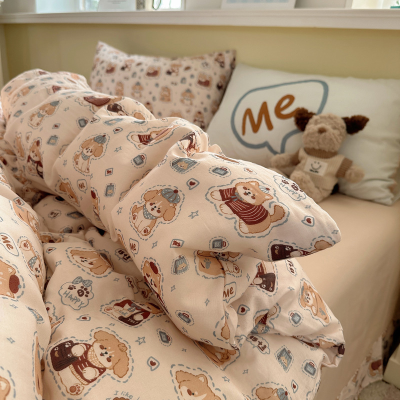 Mercury Home Textiles Double-Layer Gauze All-Cotton Four-Piece Set, Breathable and Skin-Friendly, Large Pillowcase, Mixed Style, Recommended by Ins-Style Bloggers Mercury Home Textiles Double-Layer Gauze All-Cotton Four-Piece Set, Breathable and Skin-Friendly, Large Pillowcase, Mixed Style, Recommended by Ins-Style Bloggers