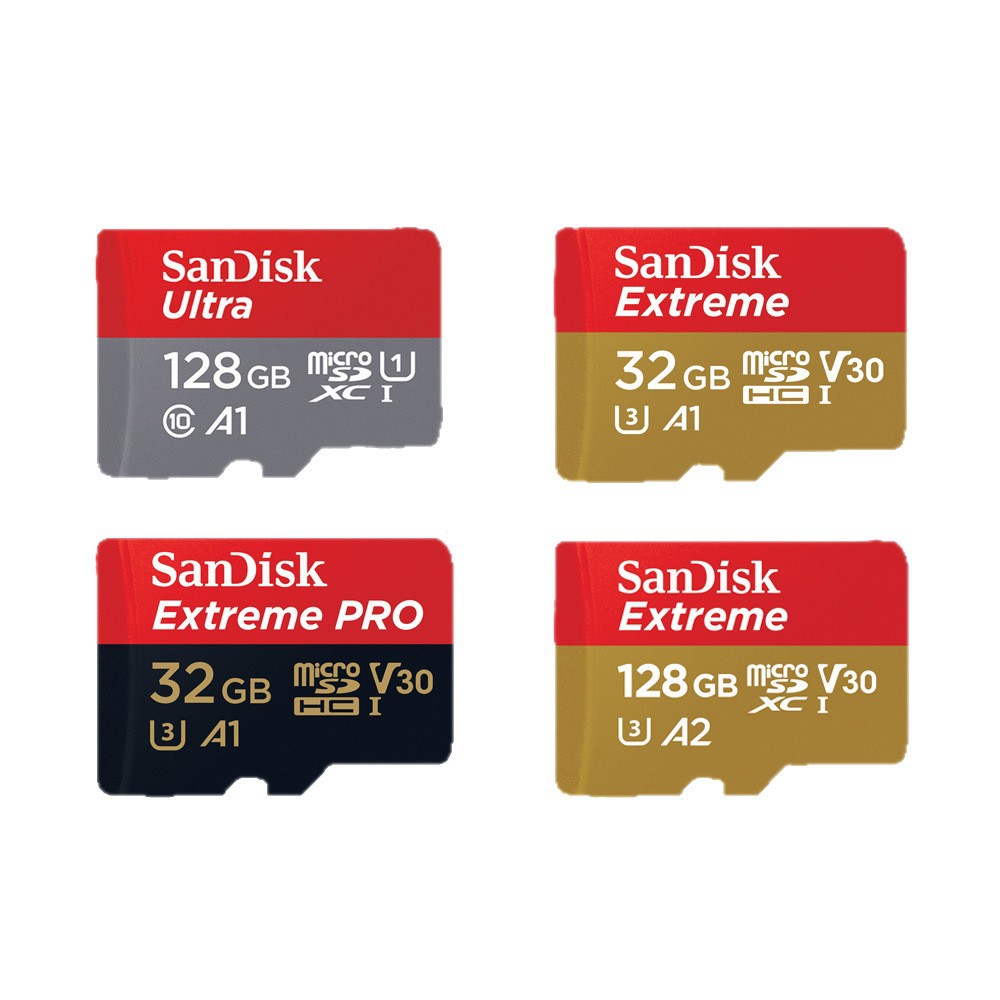 Sandisk Tf Memory Card 64g 128g 256g 512g Drone Recorder Action Camera Memory Card Wholesale