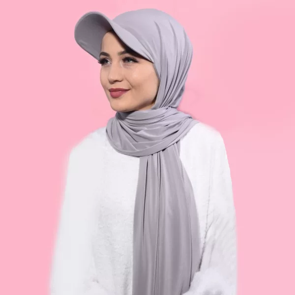 New Style Brimmed Solid Color Women's Scarf Baseball Cap, Brimmed Ethnic Versatile Pullover Headscarf Hat