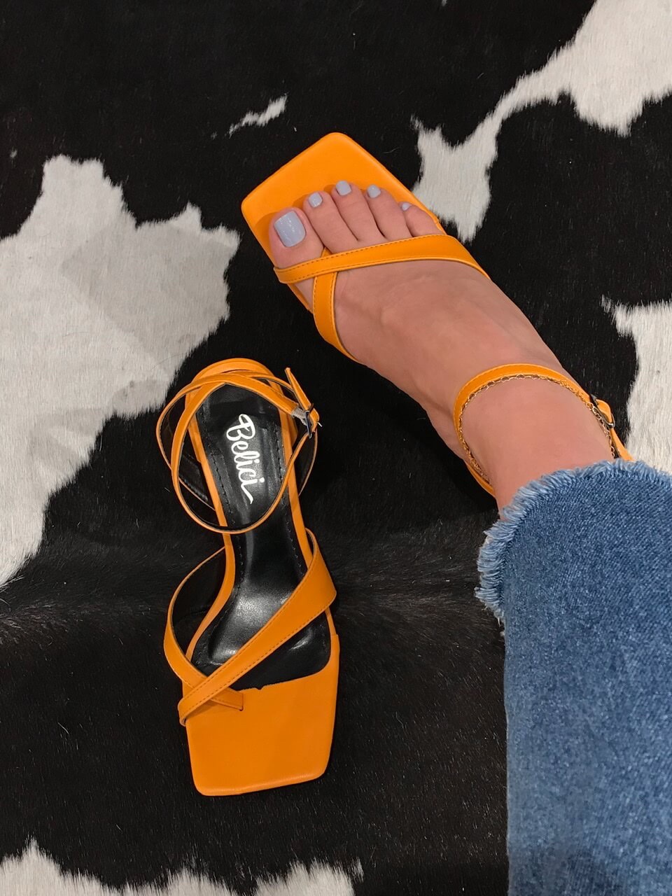 solid color high heels square head sandals NSJJX120601