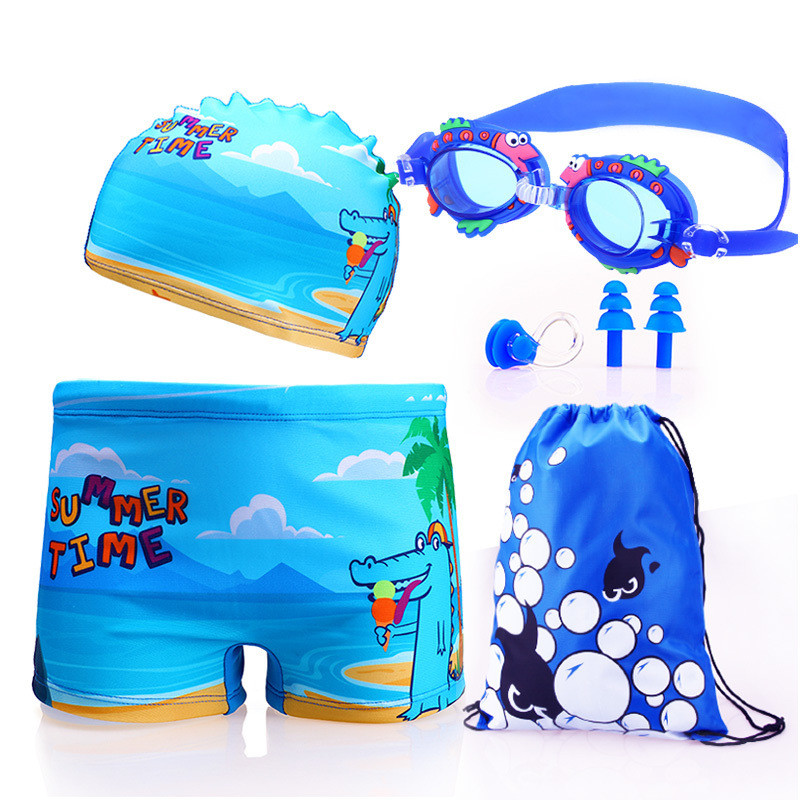Pantalones de baño para niños, niños, niños, trajes de baño para niños, gorras de baño, gafas de baño para niños, comercio exterior