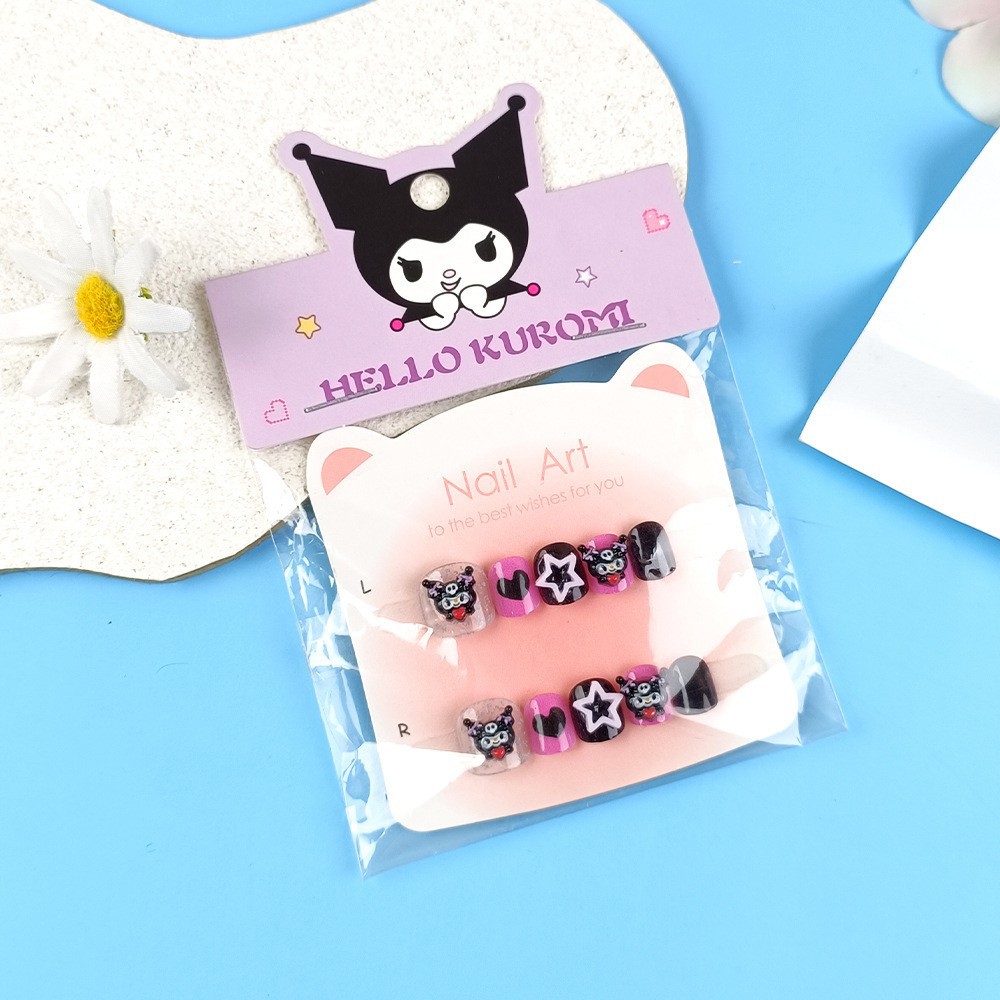 Venta directa de fábrica pegatinas de uñas para niñas dibujos animados para niños tabletas de uñas para niñas 10 parches de uñas lindas