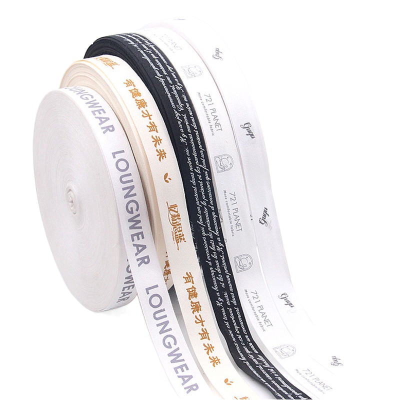 Tianyi Mei impresión logo cinta de algodón estilo artístico empresa embalaje de regalo cinta protección del medio ambiente impresión cinta de algodón