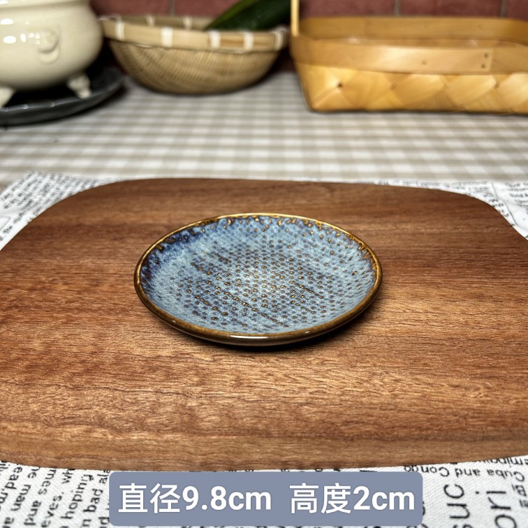 LZ Denim azul patrón de lino plato plano tazón de fideos tazón de sopa tazón de arroz taza de café taza platillo en forma de huevo plato de pescado placa rectangular