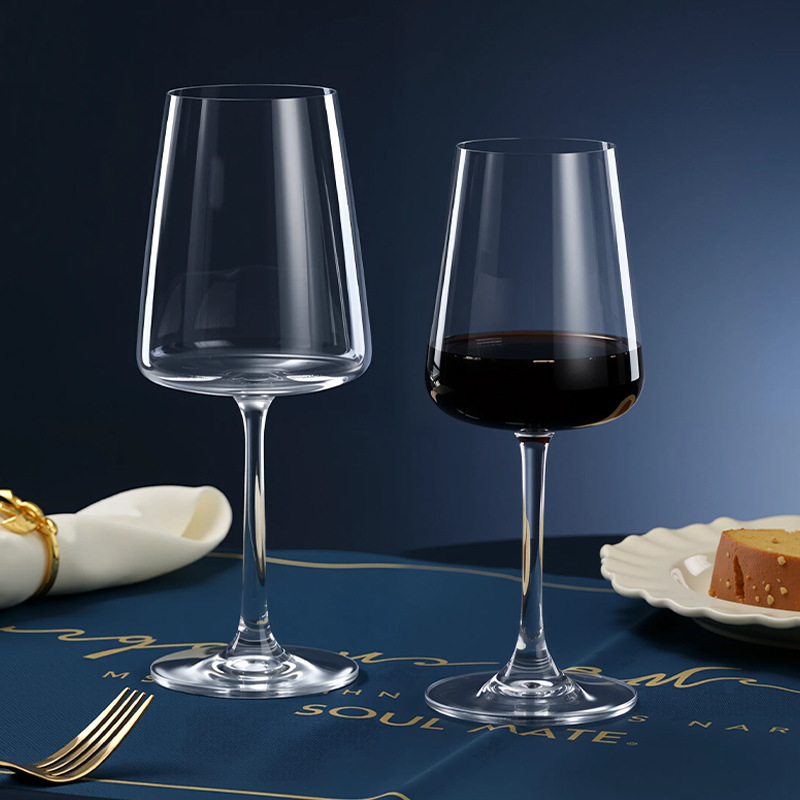 Taza de champán francesa alta taza de vino casera de cristal de alto valor nominal taza de vino blanco taza de vino espumante