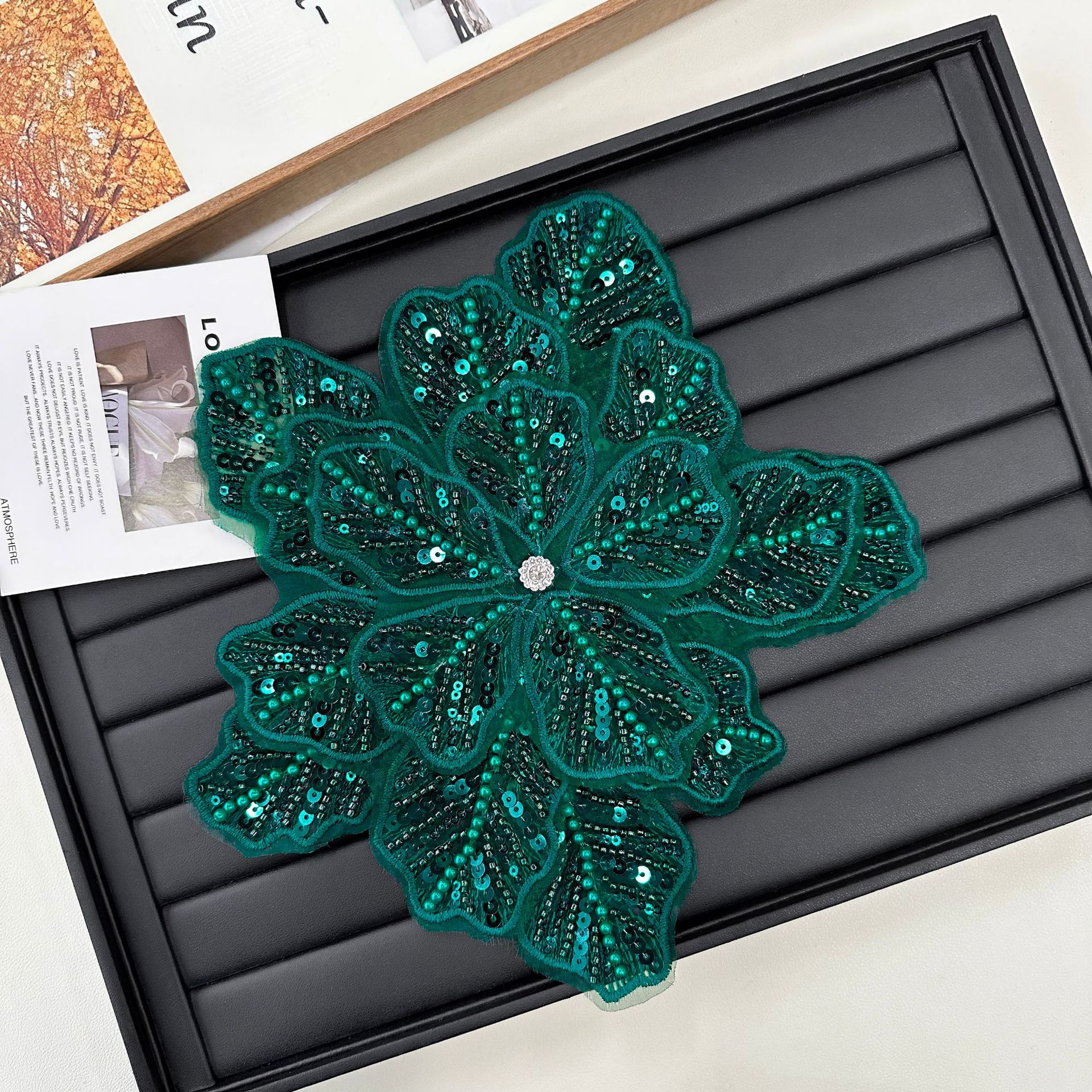 Pegatinas decorativas tridimensionales de flores con lentejuelas multicolor, materiales brillantes, ropa, zapatos, sombreros, accesorios para el cabello, accesorios de decoración hechos a mano DIY