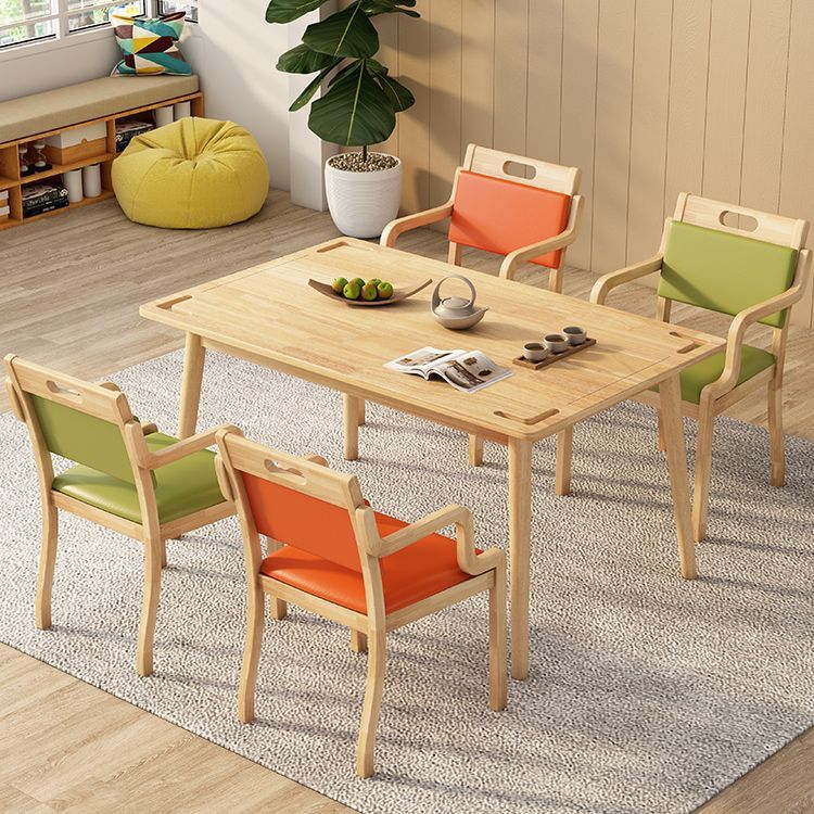 Solid Wood Elderly Table, Suitable for Aging Dining Table and Chair Combination, Nursing Home Apartment Furniture, Nursing Home, Health Care Institution Leisure Table