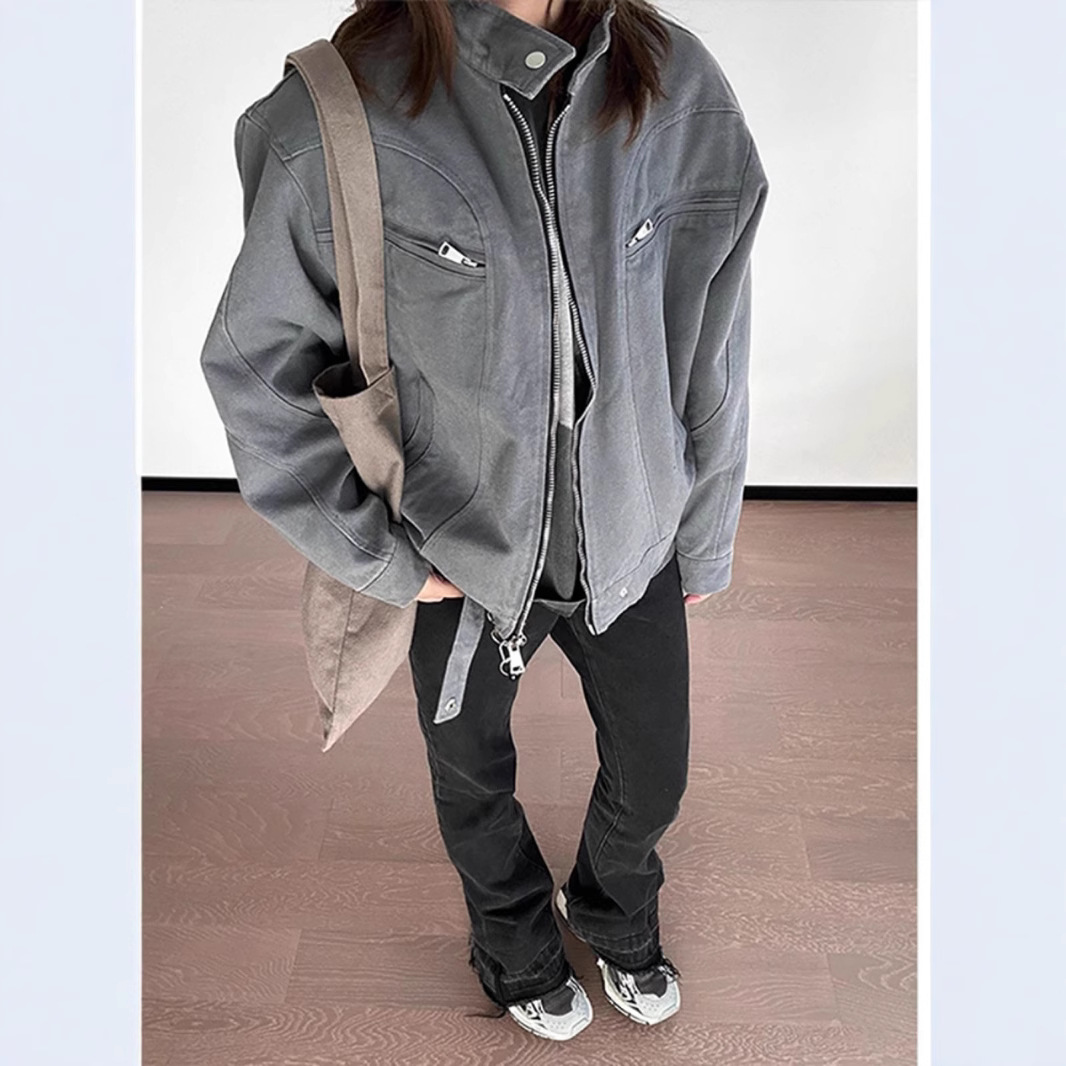 Small autumn retro denim jacket