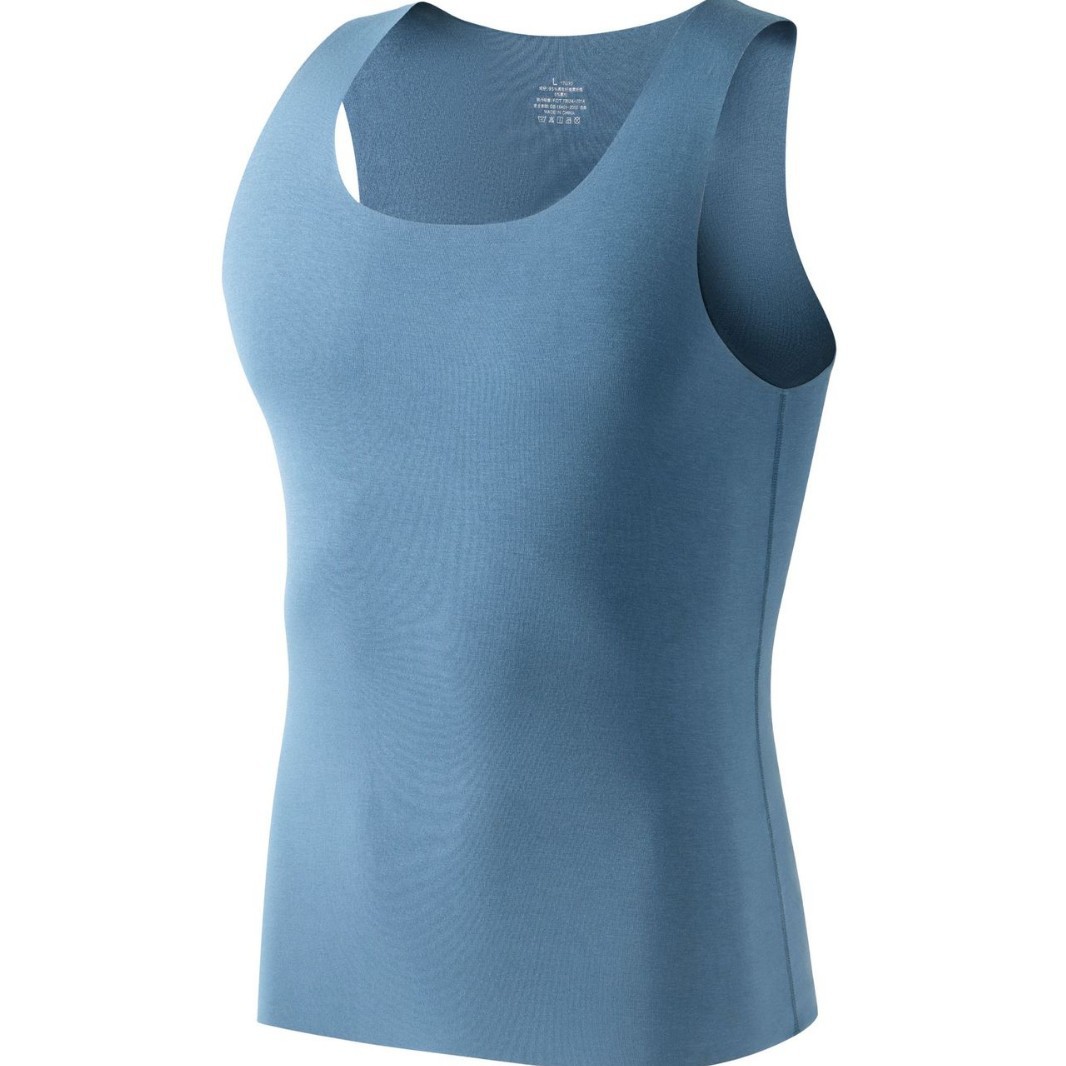 Yalu Vest Men's Cotton Technology Hurdle Seamless Ice Silk Feel Inner Wear Bottoming Vest Summer Thin Sports Sweat Fir
