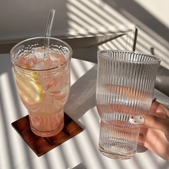 インスタイルニッチ広口フルーツティーカップ超大容量ガラスカップミルクティードリンクジュースカップコールドドリンクカップ