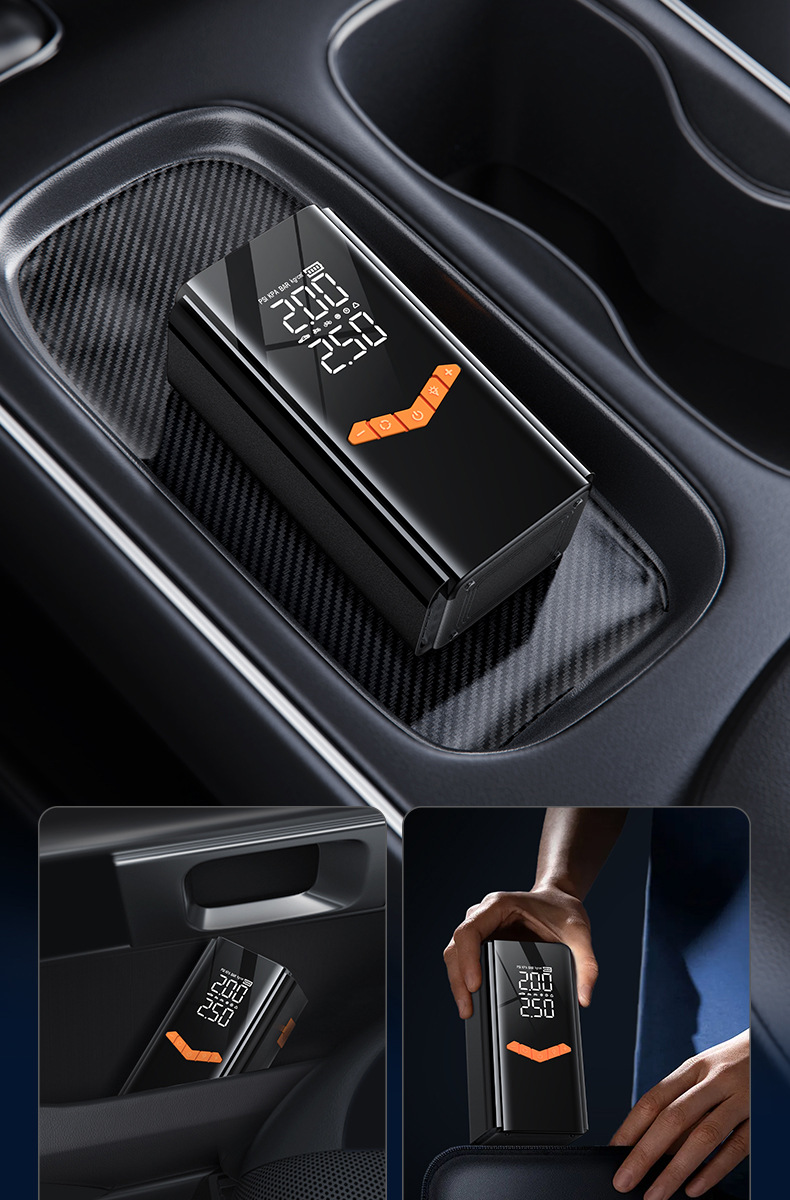 Jump Starter is a cross-border car emergency starting power supply all-in-one device with an air pump and portable car power bank