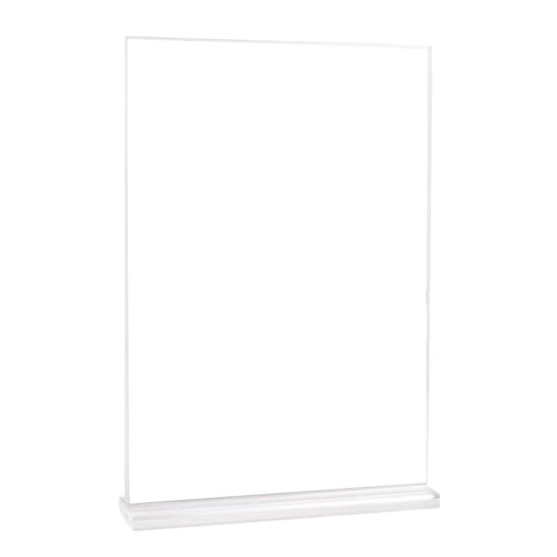 Tarjeta de mesa octogonal en forma de T extraíble lista de precios de cartelera A4 pantalla transparente de doble cara menú de vino mesa de escritorio