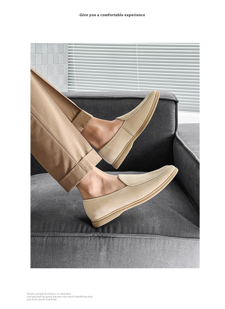 Men's Shoes Formal Shoes Spring New Loafers One Foot Stirrup Soybean Shoes_vogvips.com
