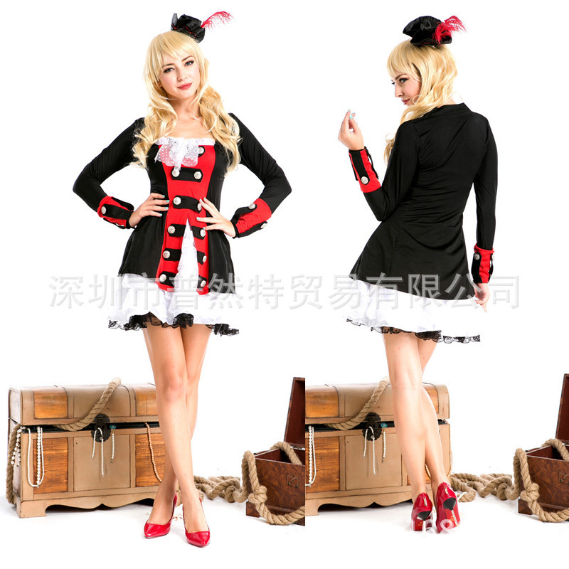 Halloween costume pirate costume Japanese European and American bar uniform temptation COSPLAY Wansheng costume now 8622