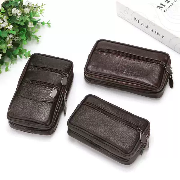 Synthetic Leather Phone Pouch Waist Bag for Men, Belt Phone Holder, Leather Phone Case for Elderly, Suitable for Working on Construction Sites