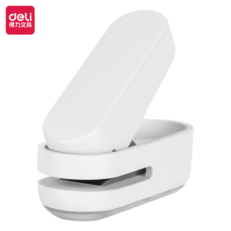 Punzonadora Deli con orificio de anillo, punzonadora pequeña, libro de hojas sueltas manual de un solo orificio, libro de tarjetas de papel encuadernado