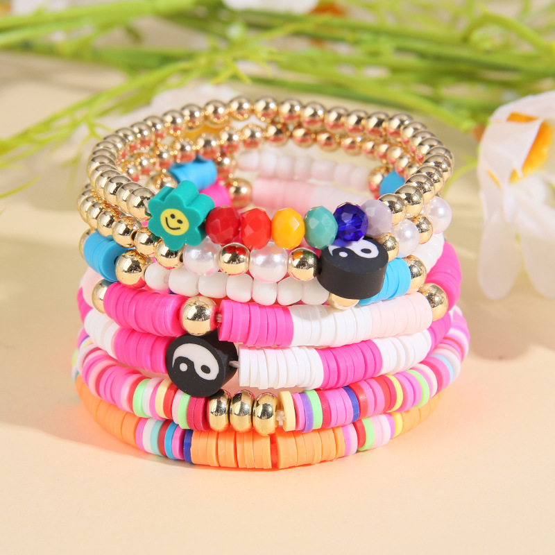 Pulseras De Punto De Arcilla Suave De Moda Para Mujer 1 Set display picture 4