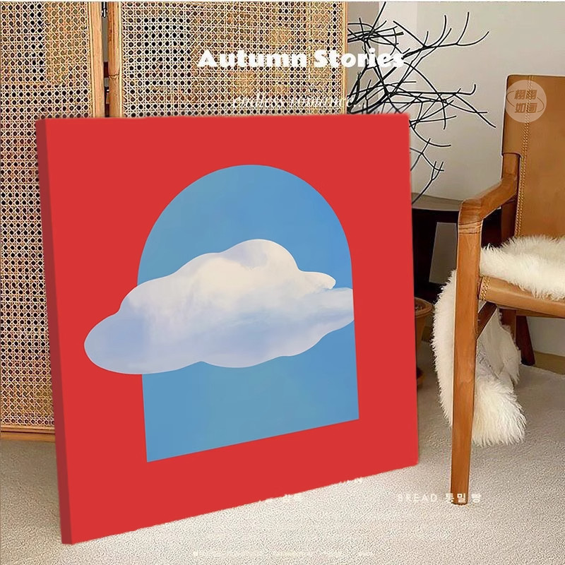 Dopamine Cloud Abstract Living Room Decorative Painting Simple Modern Niche Art Bedroom Wall Art Entrance Background Mural