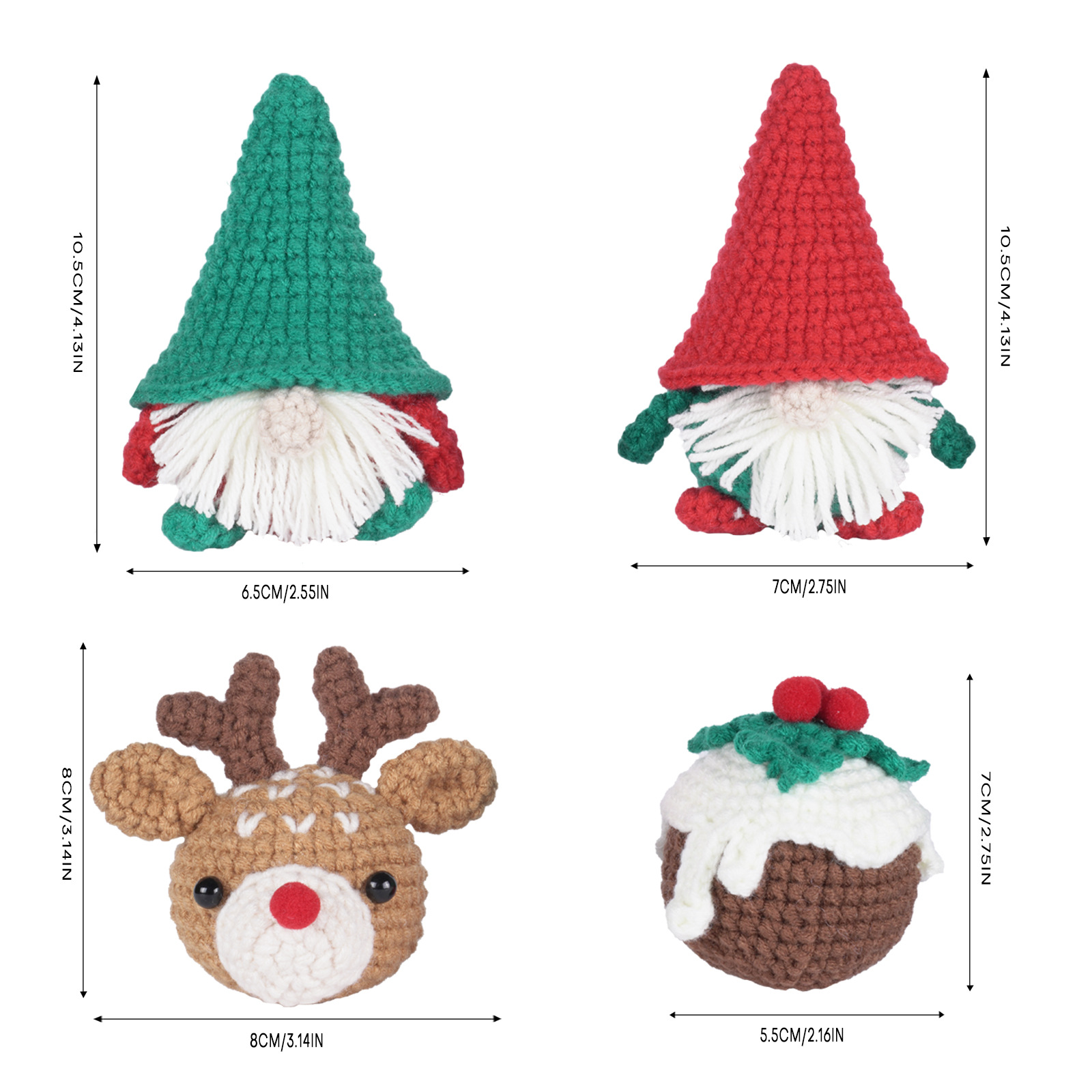 Pacchetto di materiali per uncinetto per bambole manuali unisex, ornamenti per tessitura fai da te fatti a mano, regalo di Natale per Halloween_voghion.com