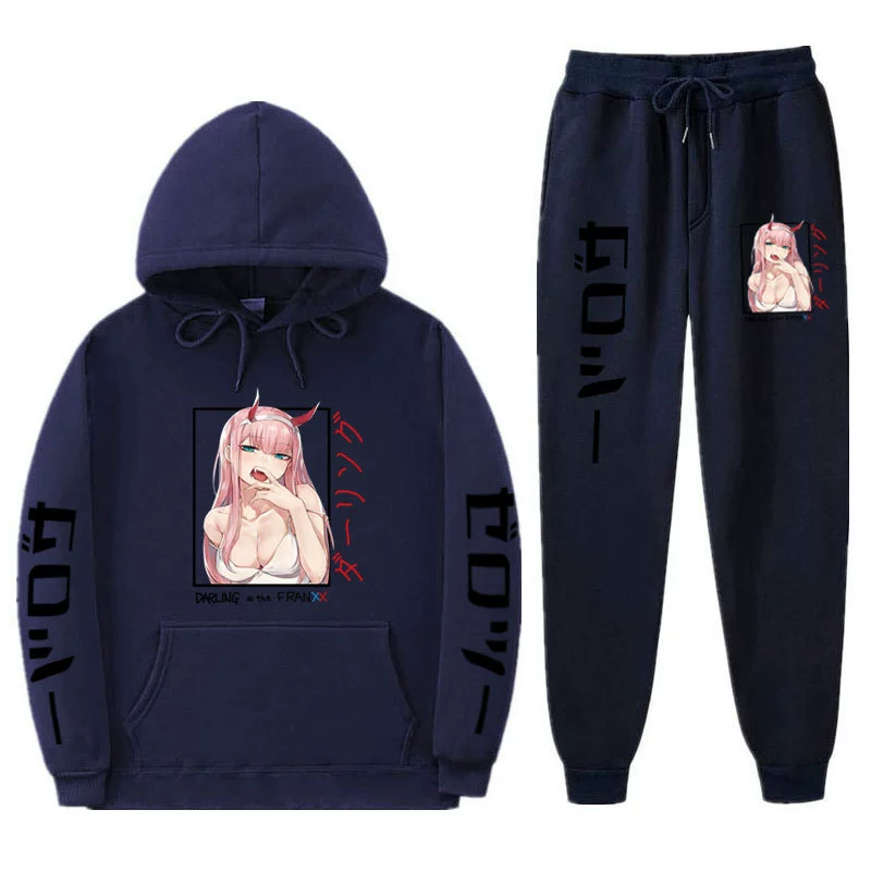 Свитерный набор Anime Zero Two Darling in the Franxx, мужской спортивный костюм для отдыха