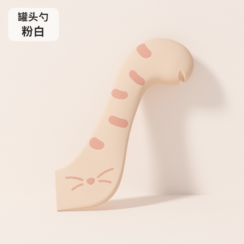 Pet puede cuchara de silicona mango largo gato abrelatas húmedo gato comida cuchara agitación alimentador PET vajilla al por mayor