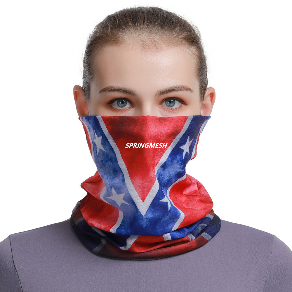 Cross-Border Outdoor Sun Protection Mask, Hiking and Running Neck Gaiter, Quick-Drying, American Flag Print, Sweat-Absorbing Magic Headscarf