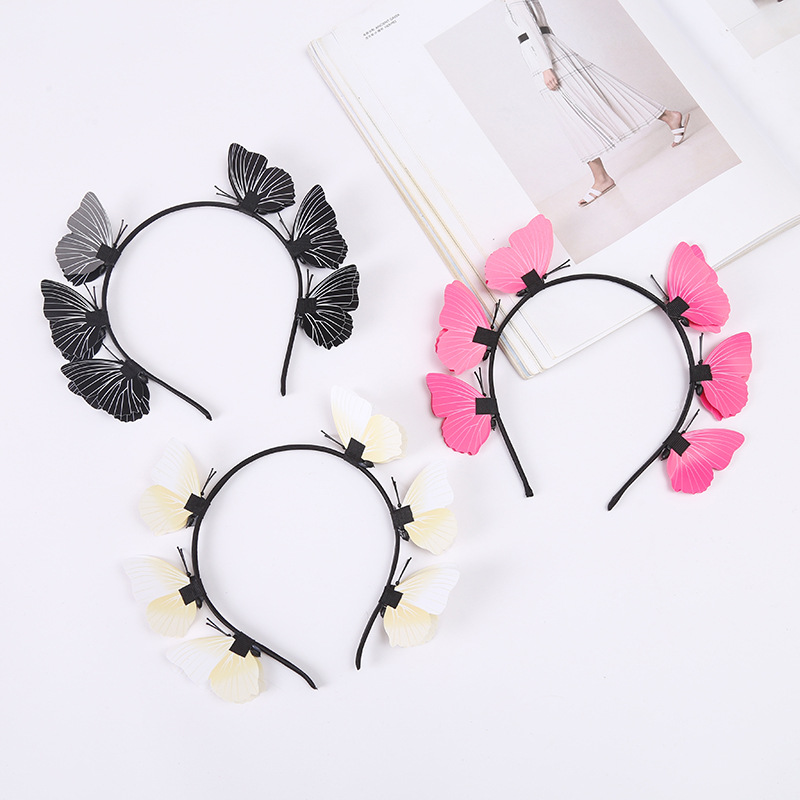 Beautiful girl butterfly hairpot beauty net red photo bilateral six…