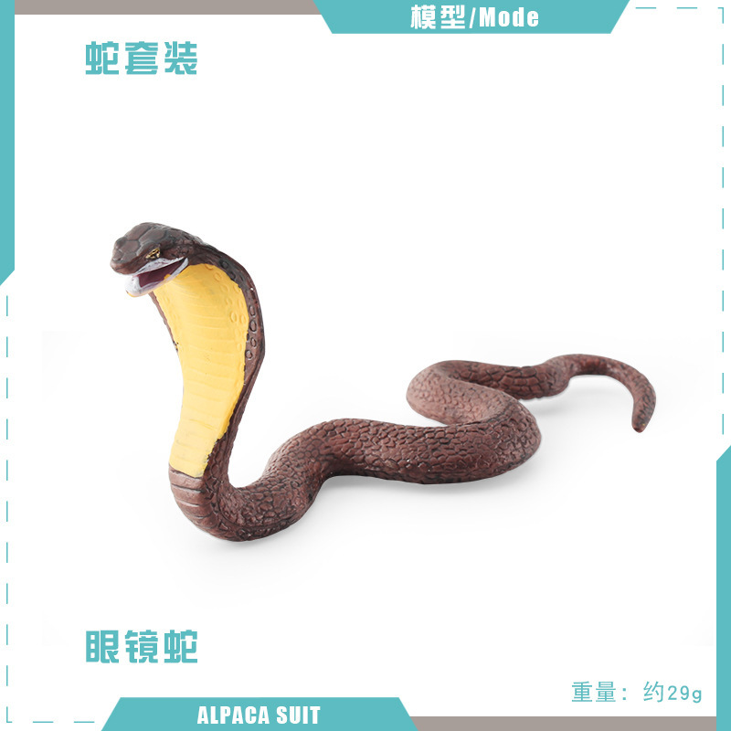 Transfronterizo de simulación anfibios reptiles Python modelo de serpientes de cascabel Cobra truco estático adornos de decoración de escritorio