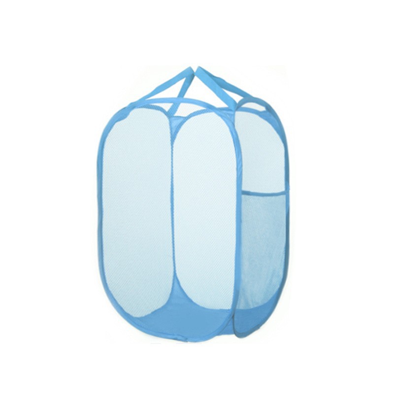 Cesta de lavandería plegable grande con cesta de lavandería de malla portátil cesta de almacenamiento de juguetes de lavandería doméstica al por mayor transfronteriza