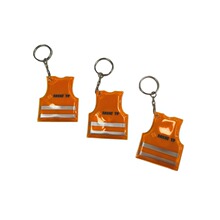 定制电压反光按灯钥匙扣LED带灯钥匙 手电筒PVC带灯挂件卡通精品