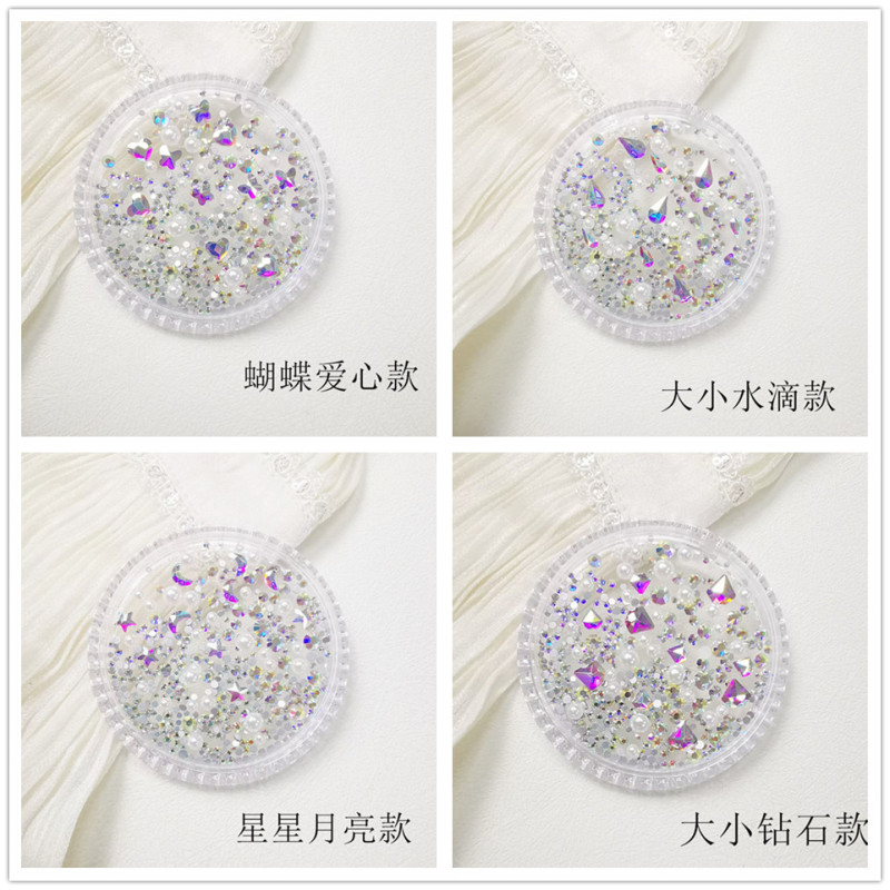 Cross-border European and American nail flat diamond AB special-shaped diamond nail crystal glass diamond nail jewelry acrylic Diamond