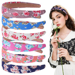 廠家直銷亞馬遜新款2.5CM布藝小碎花發箍 日韓歐美兒童髮飾頭飾品