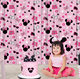 New rain silk curtain 1*2M cartoon Mickey Minnie unicorn suit children's birthday party venue layout