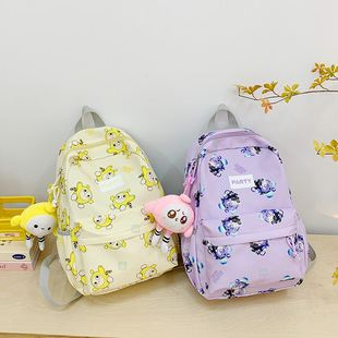 Cross-border New Backpack Girls Schoolbag for Primary and Secondary School Students Campus Cartoon Cute Large Capacity Casual Ultra-light Backpack