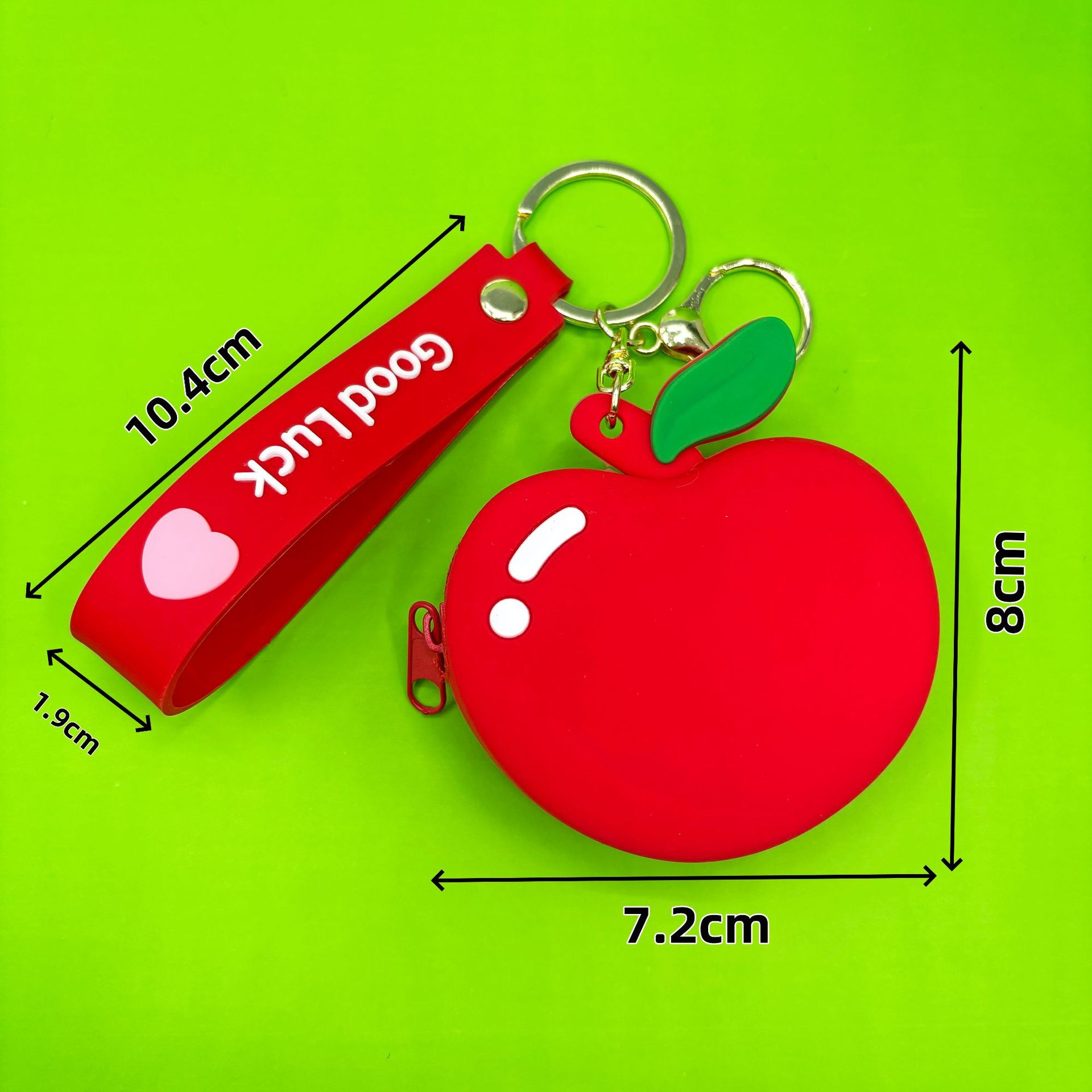 45g Weight Zipper Closure Type Coin Purse Bags Type 1 Piece Quantity Holiday, Daily Occasion Silica Gel Material Fruit Pattern All Seasons Season Women's Gender Cute Style Round Shape Women's Fruit Silica Gel Zipper Coin Purses 14