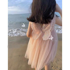 韓版童裝女童夏季蓬蓬紗公主裙兒童洋氣蝴蝶結裙子寶寶吊帶連衣裙