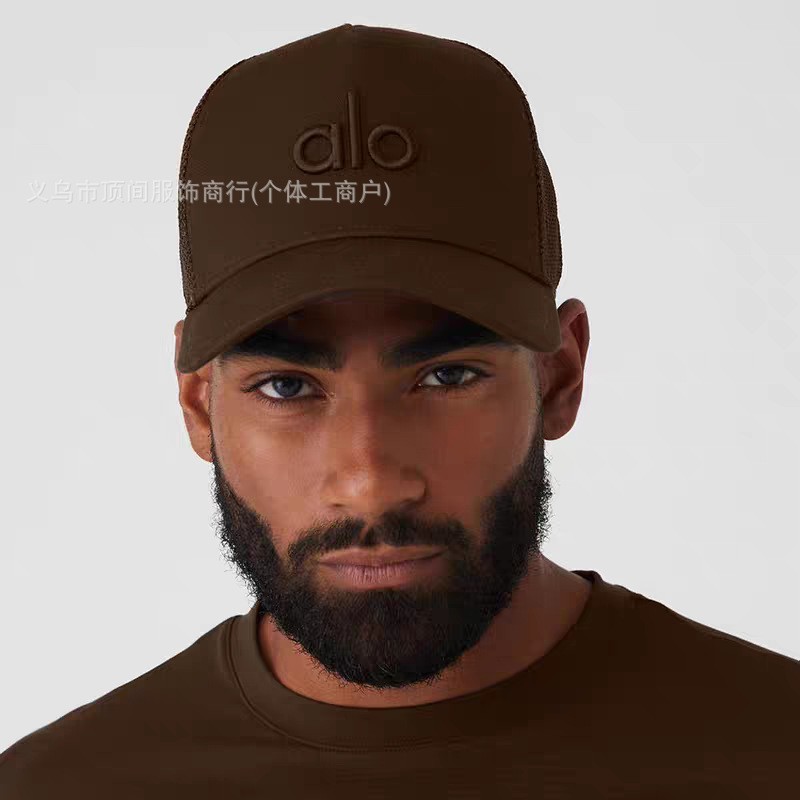 欧美alo yoga帽子男女硬顶透气防晒遮阳帽鸭舌帽情侣款网帽棒球帽|undefined