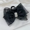 8# Rhinestone Square Mesh Bow Clip