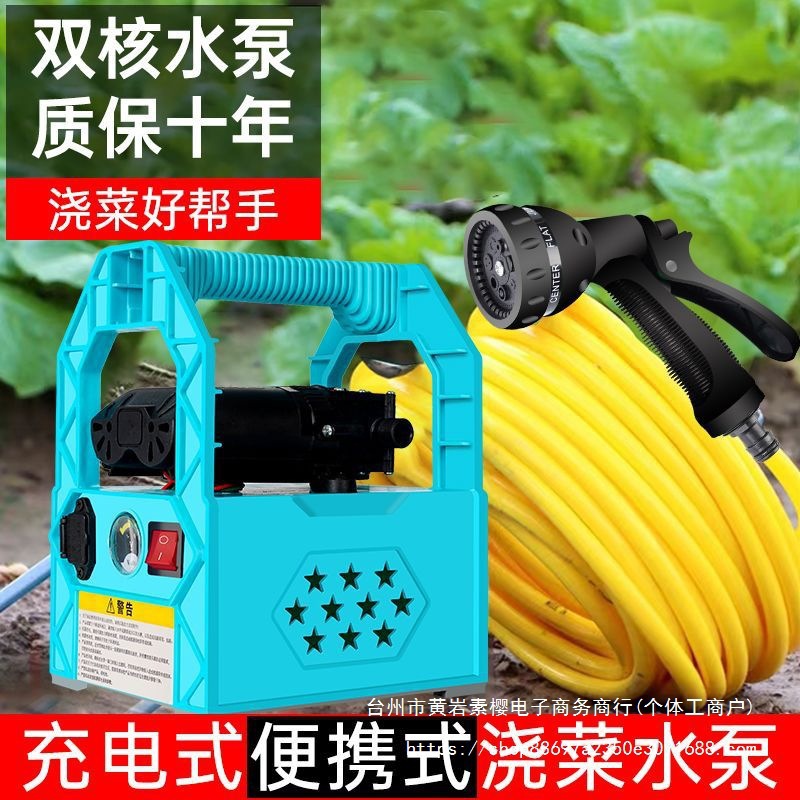 嘉益德锂电小型充电式抽水泵浇菜神器浇水机农用家用灌溉户垒德株