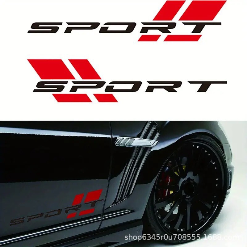 Sport One Set of Sports Letter Decals on Each Side, Car Side Vinyl Stickers, Car Decoration Stickers
