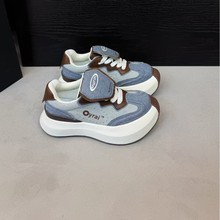 2024秋季黑白熊猫云朵鞋国潮牌板鞋厚底复古休闲鞋女运动鞋休闲鞋