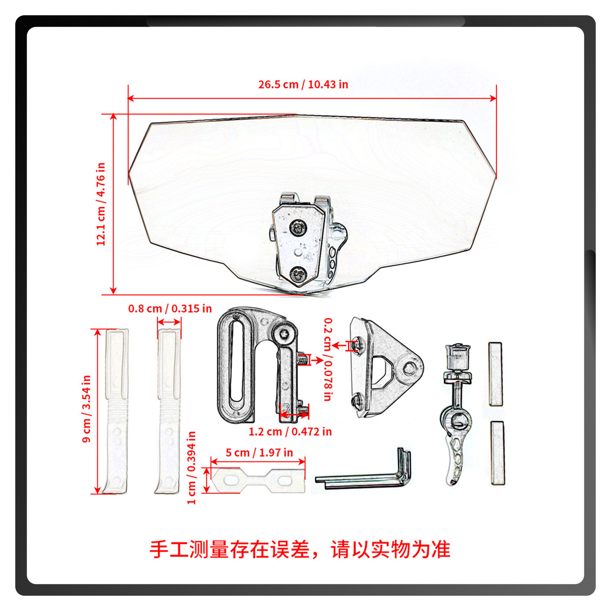 Motorcycle Universal Modified Windshield Heightening Adjustable Windscreen