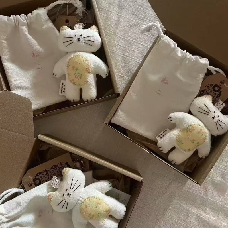 可爱猫咪挂件钥匙扣包包挂饰毛绒公仔玩偶挂件创意礼物送女友闺蜜|undefined