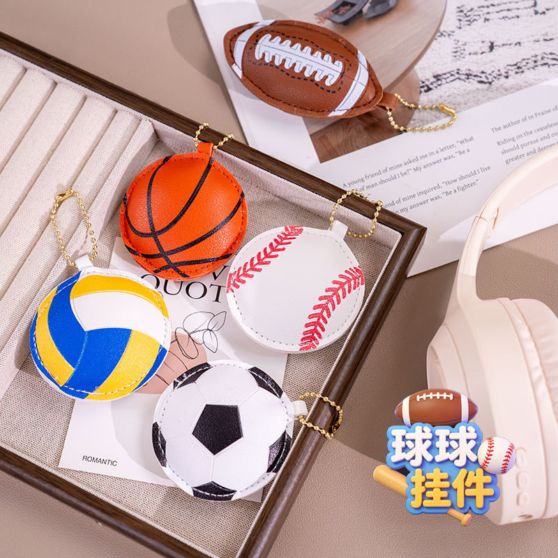New Style Keychain Baseball Football Basketball Leather European and American Women's Bag Charms Trendy Products Wholesale New Style Keychain Baseball Football Basketball Leather European and American Women's Bag Charms Trendy Products Wholesale