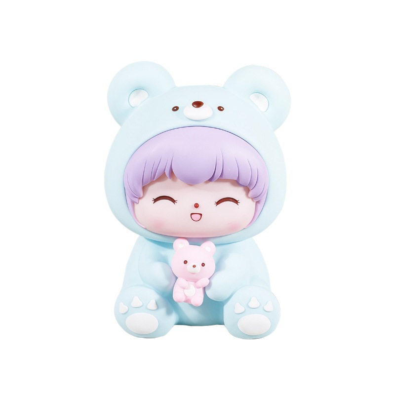 Sanrio Kulomi caja de ahorro para niños puede entrar y salir muñecas de dibujos animados decoración caja de ahorro a prueba de caídas image 5